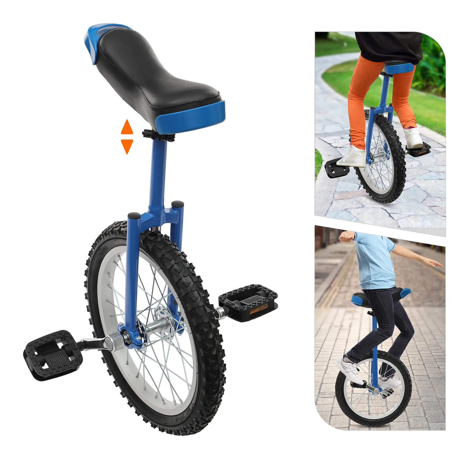 16-inch One Wheel Balance Exercise Bicycle Adjustable for Adults Kids NEW