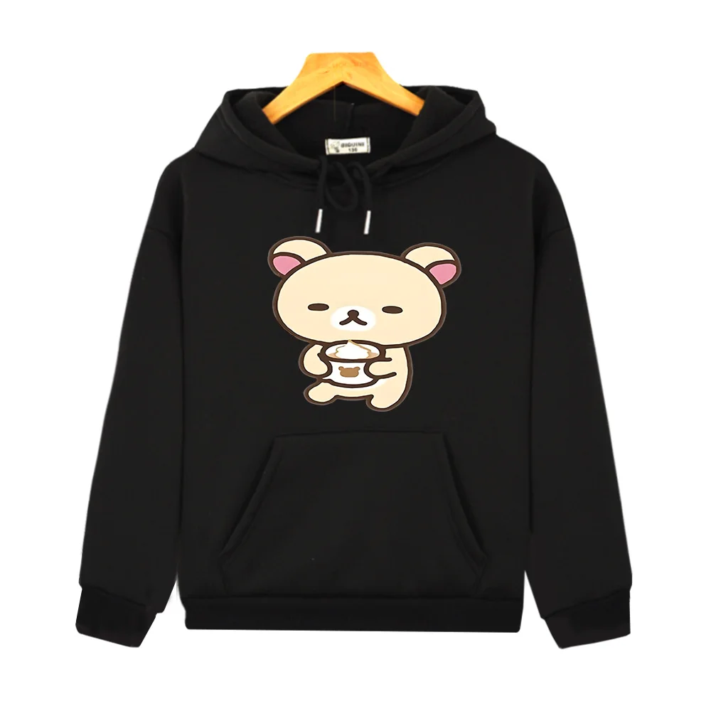 Rilakkuma Drink Tea New Kids Hoodies Boys Clothes Girls Clothing Fashion Baby Autumn Warm Sweatshirt Children Cartoon Pullovers