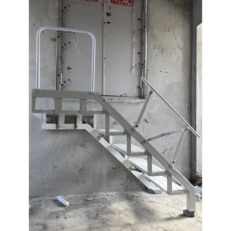 Folding steps against the wall Alloy outdoor folding ladder Home custom loft ladder