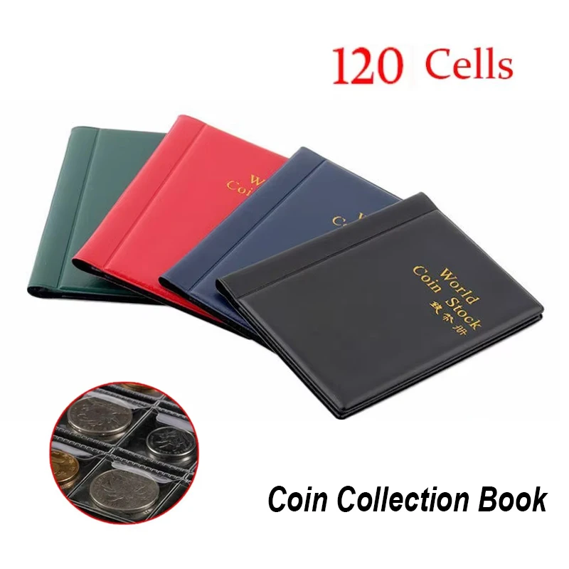 120 Pockets Coinnings Collection Album Book Mini Penny Storage Bag Collecting Money Organizer Gifts Coinning Holder Albums