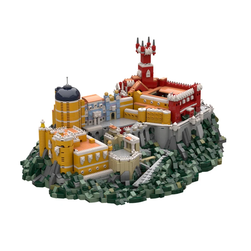 3780 pezzi MOC Palacio da Pena, Sintra, Portogallo Architettura Blocchi di costruzione Bambini creativi STELO Costruzione di plastica