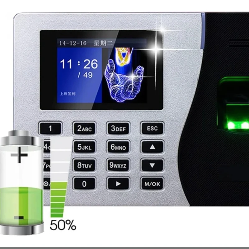 

Biometric Fingerprint Clock Office Attendance System Recorder Timing Employee Machine Reader