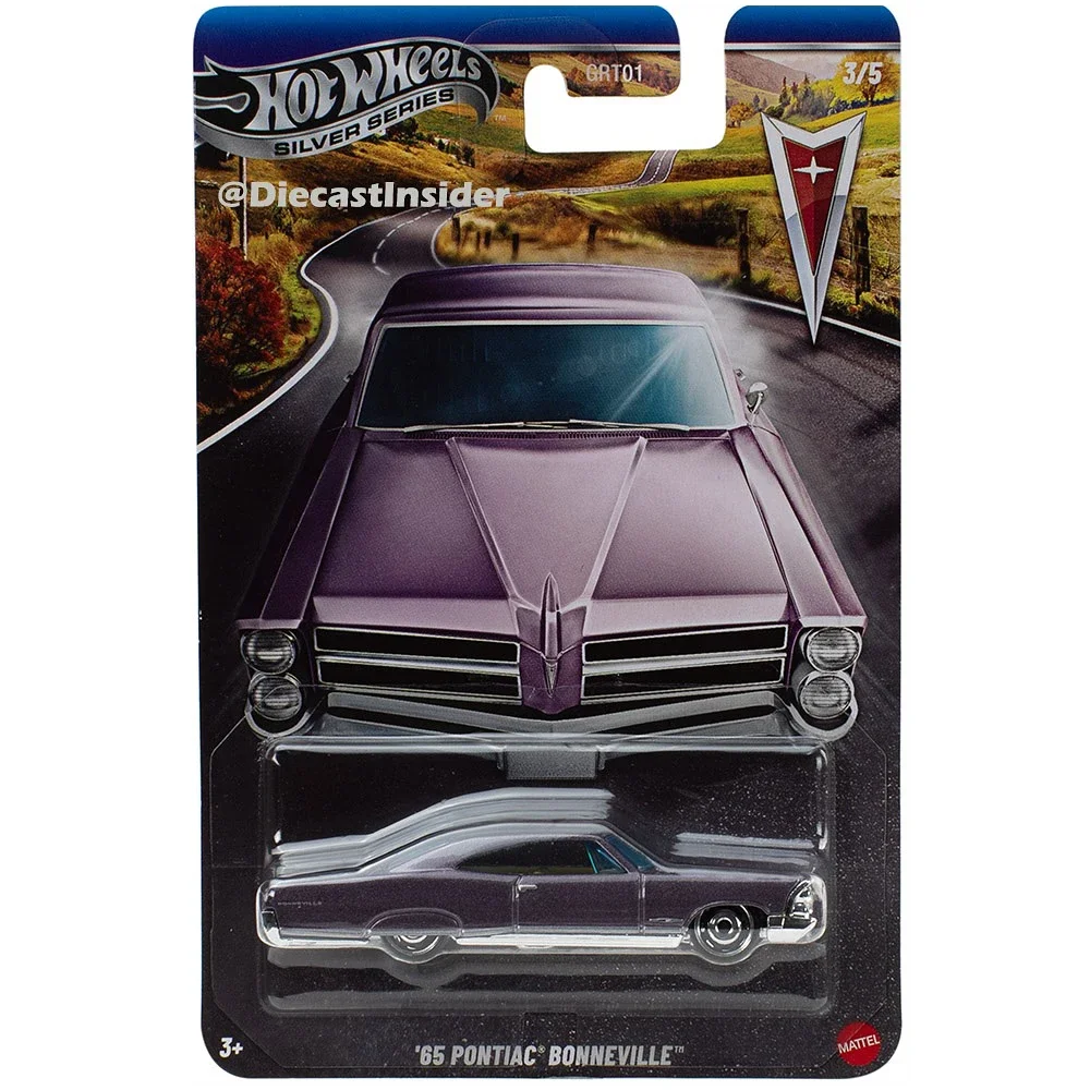 Nieuwe 1/64 Hot Wheels Silver Series Pontiac Set GTO Bonneville Firebird Diecast Cars Model Verzamel Custom Model Verjaardag Speelgoed Cadeau