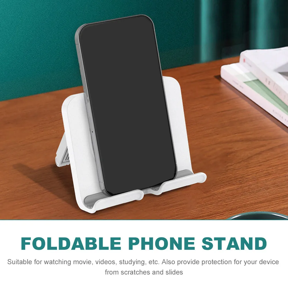 Mobile Phone Wall-Mounted Sticky Retractable Holder Foldable Phone Stand Anti-Slip Smartphone Bracket for Watching Movies Videos view 4