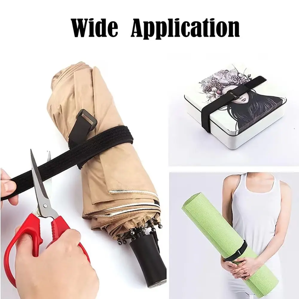 

Nylon Material Hook Loop Straps Reusable With Buckles Adjustable Fastening Straps Free Cut Length Adjustable Cord Straps