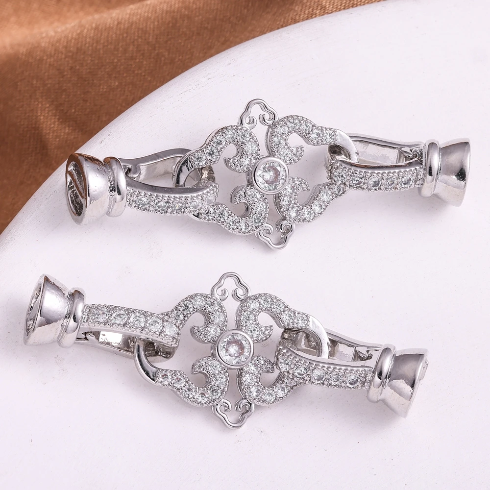 Juya DIY Jewelry Components Fastener Connector Lock Clasps Accessories For Women Natural Stones Pearls Beadwork Jewelry Making