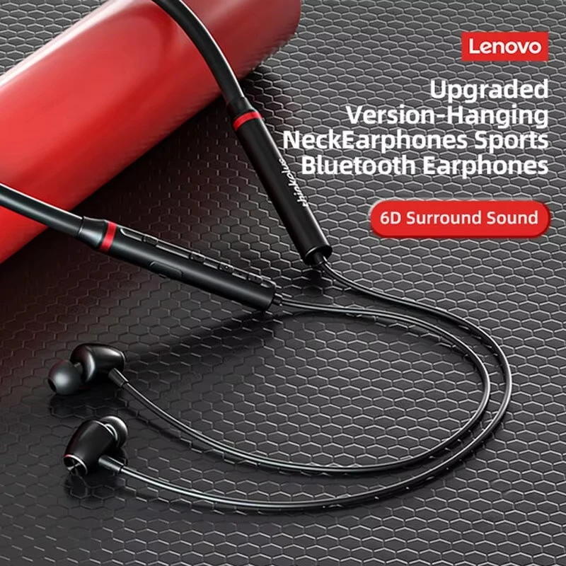 Lenovo Original HE05X Bluetooth-Kopfhörer, wasserdichte Ohrstöpsel, Sportkopfhörer, HiFi-Sound, magnetisches Nackenbügel-Headset mit Mikrofon