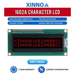 BTN black film Red 1602A Liquid Crystal Display 02*16 LCD 16*2 1602 16X2 16 PIN 80X36X11Mm High Brightness LCD Screen