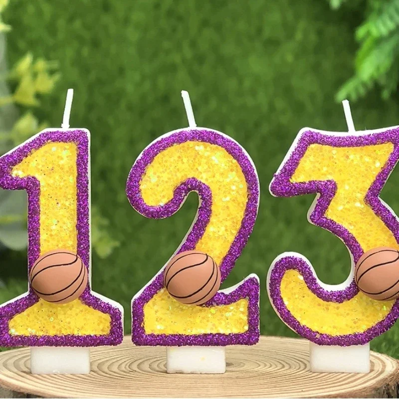 Vitality Basketball 0-9 Free Matching Combination Digital Candles Birthday candles are perfect for high-end baking cake decorati