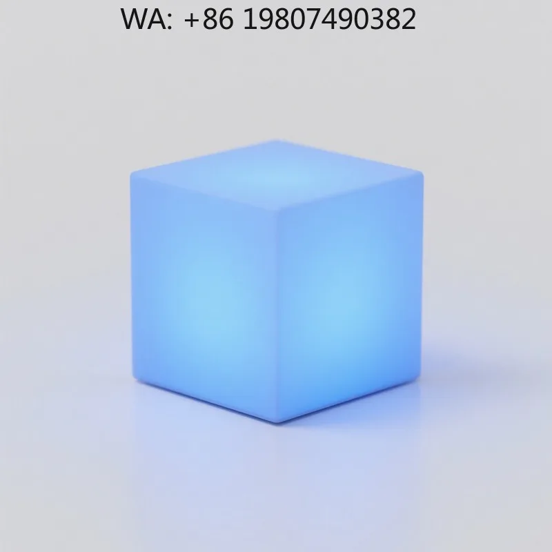 IP65 Waterproof PE Plastic LED Cube Chair 16 RGB Color Changing Rechargeable Luminous Stool with Remote for Outdoor Garden Party
