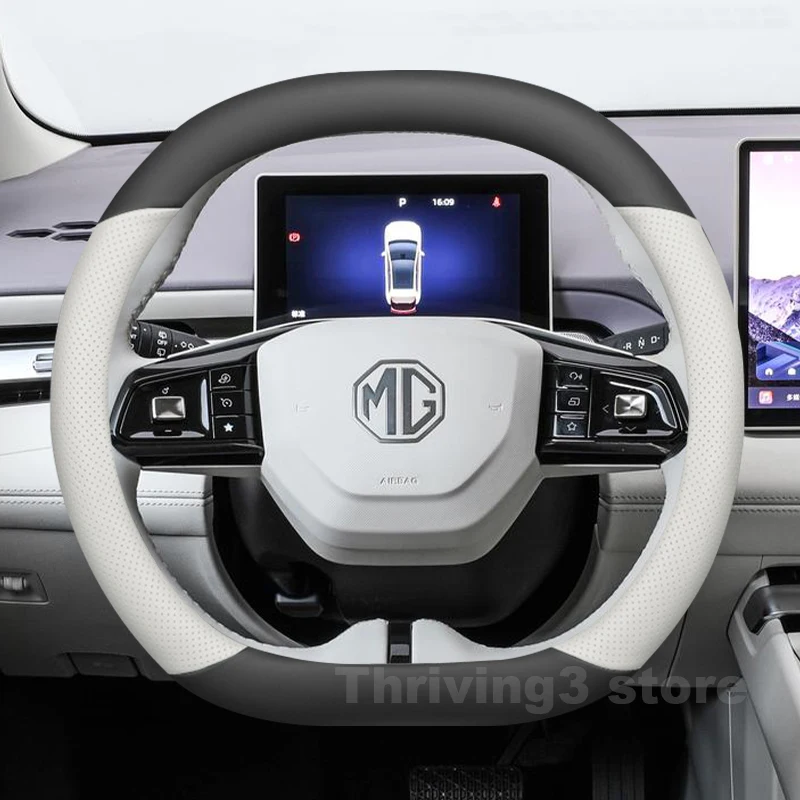 

Кожаный чехол на руль для MG 4 EV MG Mulan 2022-2025 2026. Аксессуары для интерьера автомобиля MG 4 EV 2025.