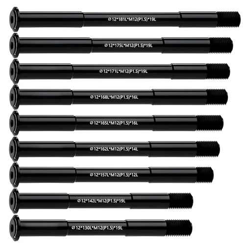 Imagen 2 del producto Swift MTB bicicleta de carretera eje pasante horquilla delantera brochetas M12x1,0 M12x1,5 12x142/162/174 12x100/110mm eje de bicicleta de aleación de aluminio