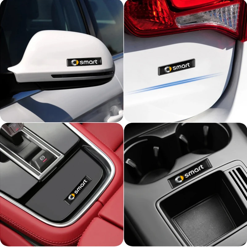 2/4/10Pcs 3D Car Badge Decorative Stickers For Smart Fortwo Forfour Forjeremy Forvision 451 453 Brabus Roadster view 5