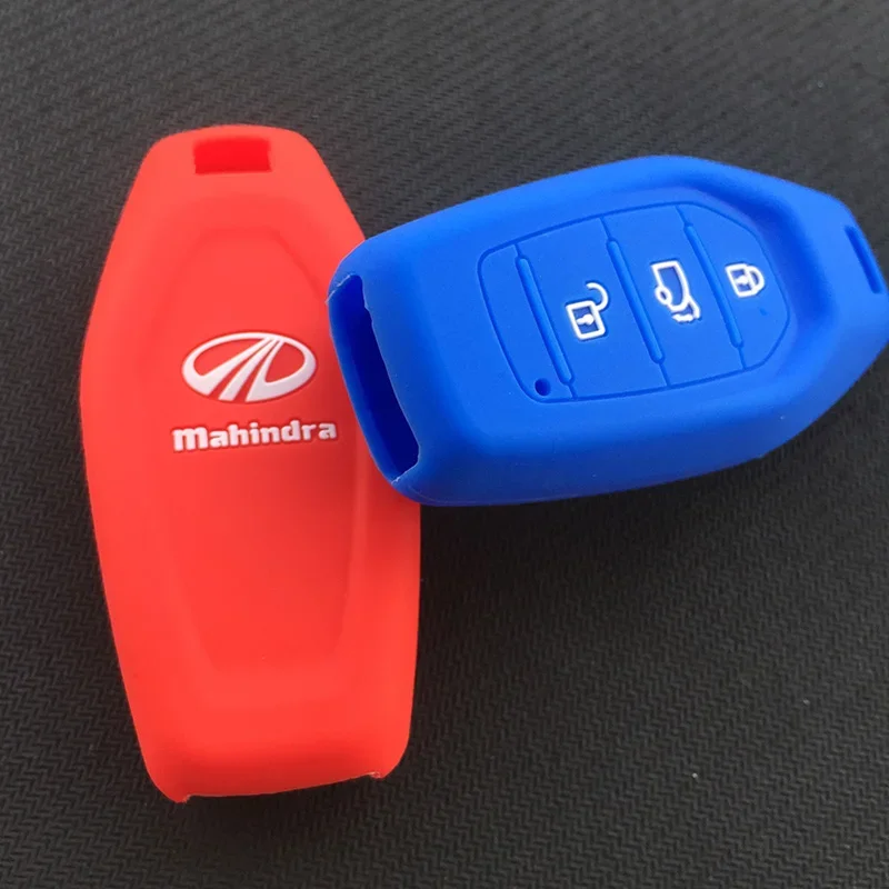 Silicone rubber Car Key Cover case For Mahindra 3 button car key case