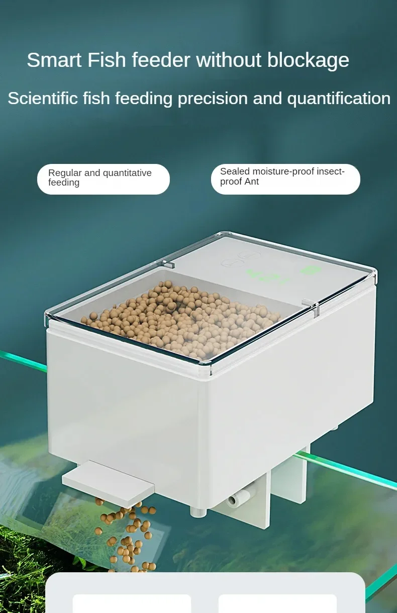 Automatic timed feeder  intelligent fish feeder for small household timed feeding of aquarium for ornamental fish and turtle