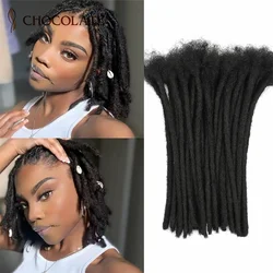 Extensión Loc de 0,8 cm de diámetro, extensiones de rastas de cabello humano 100% para hombre/mujer, extensiones de cabeza completa hechas a mano