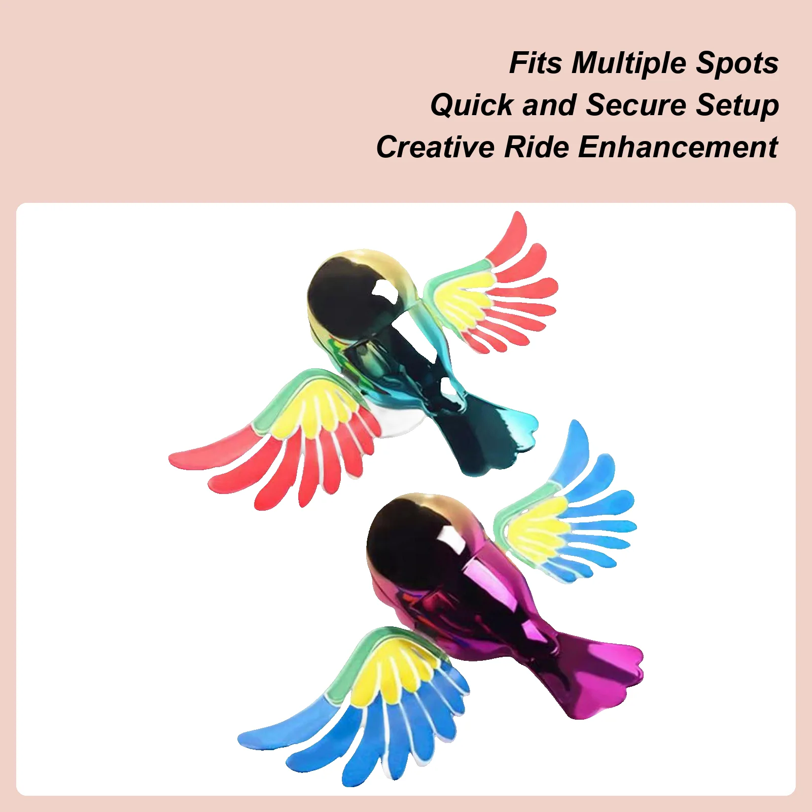 ملحقات مرآة السيارة مضحك تعمل بالرياح الديناميكية الدوارة الجناح الطيور مركبة داش ديكور للسيارات شاحنة RV SUV دراجة نارية