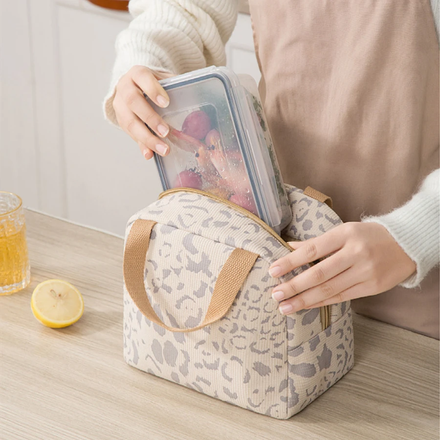 Small Portable Thermal Lunch Bag Girls Food Box Durable Waterproof Office Cooler Lunch Box Ice Insulated Case Camping Ins Bag