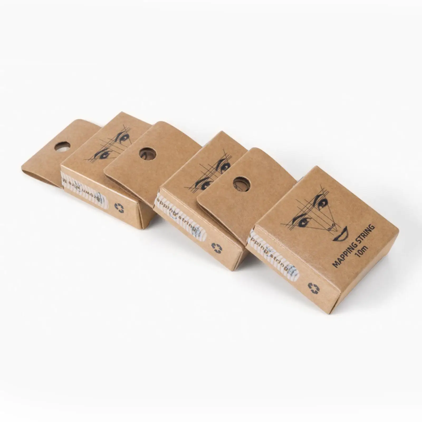Mapping Pre-Ink String Brown Ink Dyeing Liners Thread Cosmetic Tool Measuring