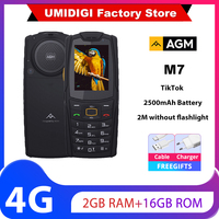 AGM M7 2+16G Volte Android Feature Phone Waterproof Touch Screen 2500mAh Cellphone with English Russian keyboard