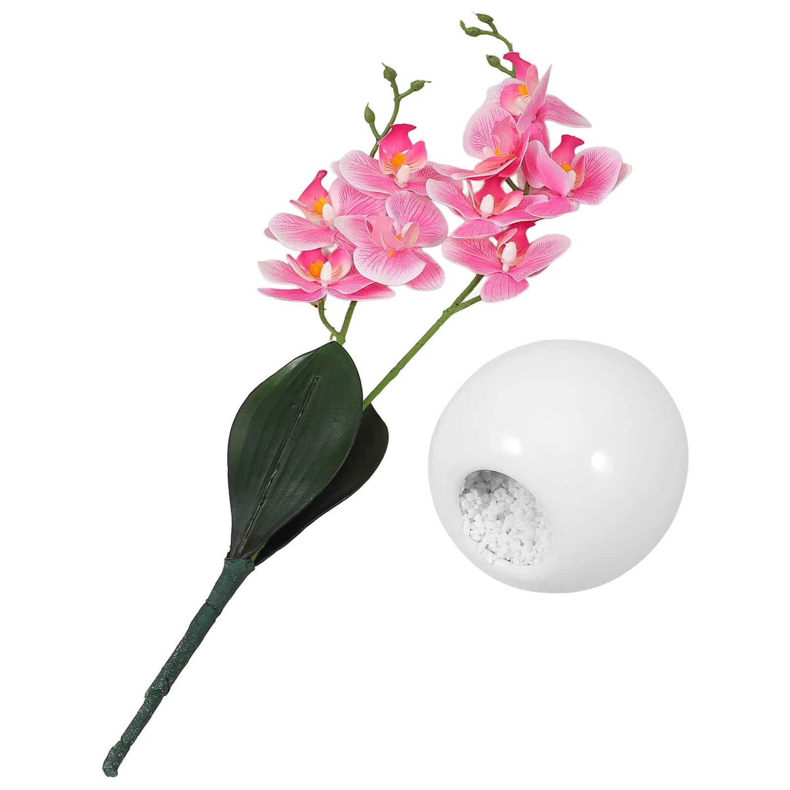 

Simulation Phalaenopsis Bonsai Artificial Potted Plant Faux Flower Ornament Decorative Plant for Home Office Study Desk