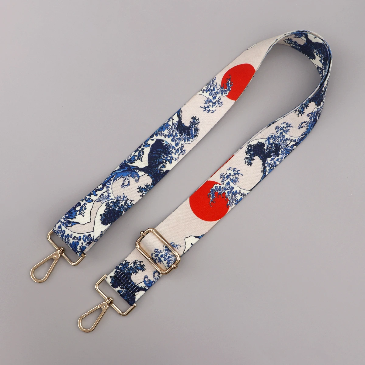 

Classic Painting Kanagawa Waves Handbag Straps for Crossbody Adjustable Bag Accessories Handbag Belt Wide Nylon Shoulder Straps