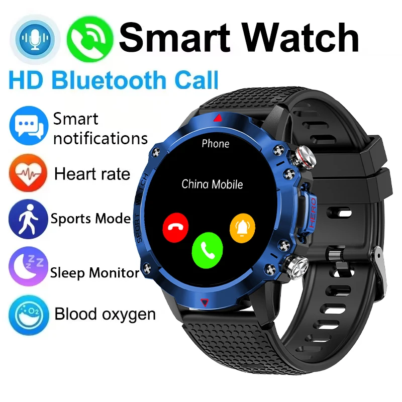 

New Sports Smart Watch 1.39 inch With Heart Rate Blood Oxygen Blood Pressure Monitoring Bluetooth Call GPS Trajectory Tracking