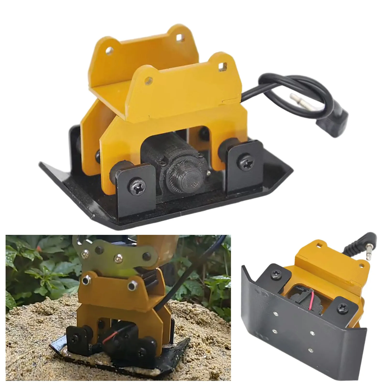 New Metal Vibration Rammer Vibration Compactor Compressor for Huina 1580 / 1592 / 1593/1594 Excavator RC Car Update Parts