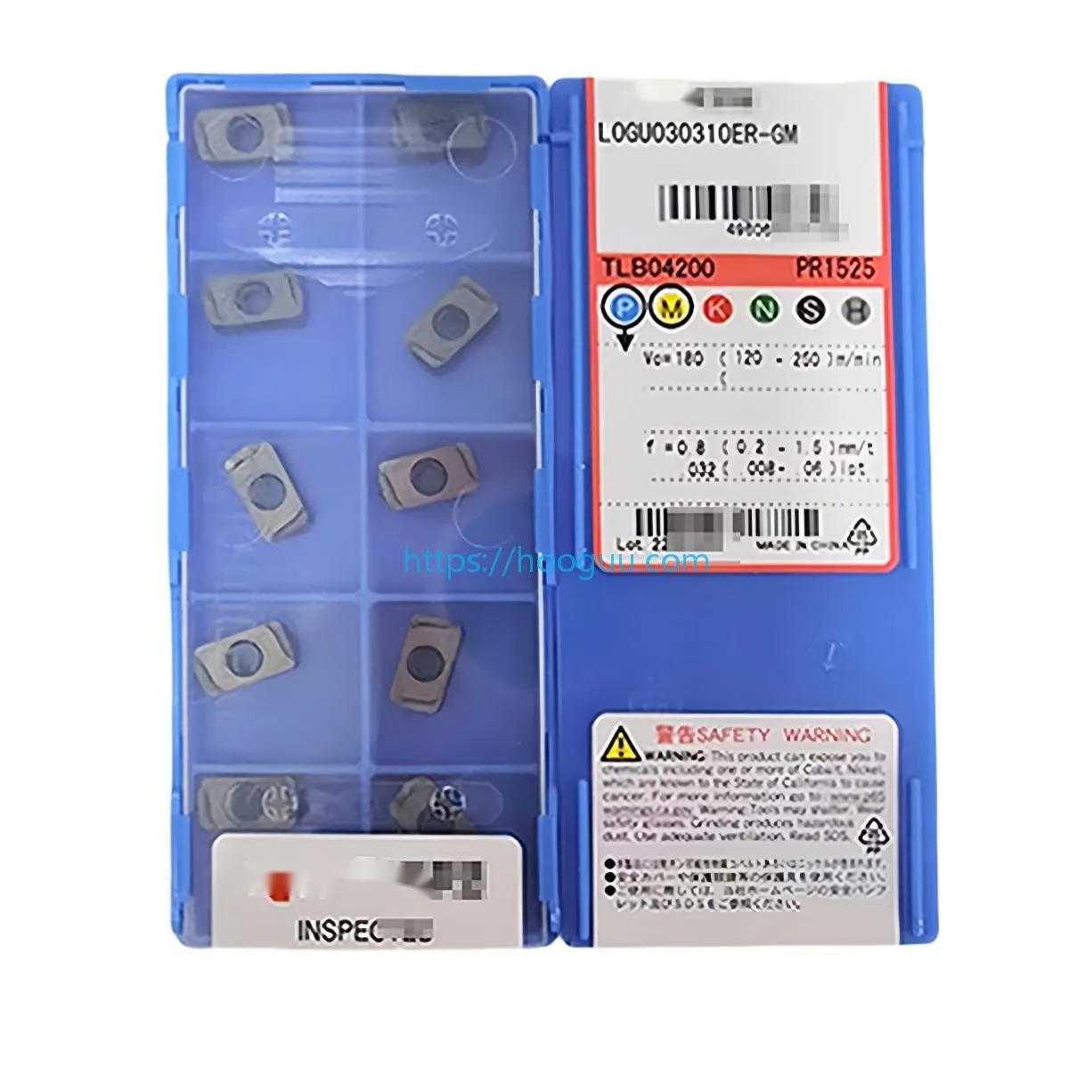 LOGU090408ER-GM PR1825 Milling Insert CNC Milling Tip For Stainless Steel & Heat Resistant Alloy Machining