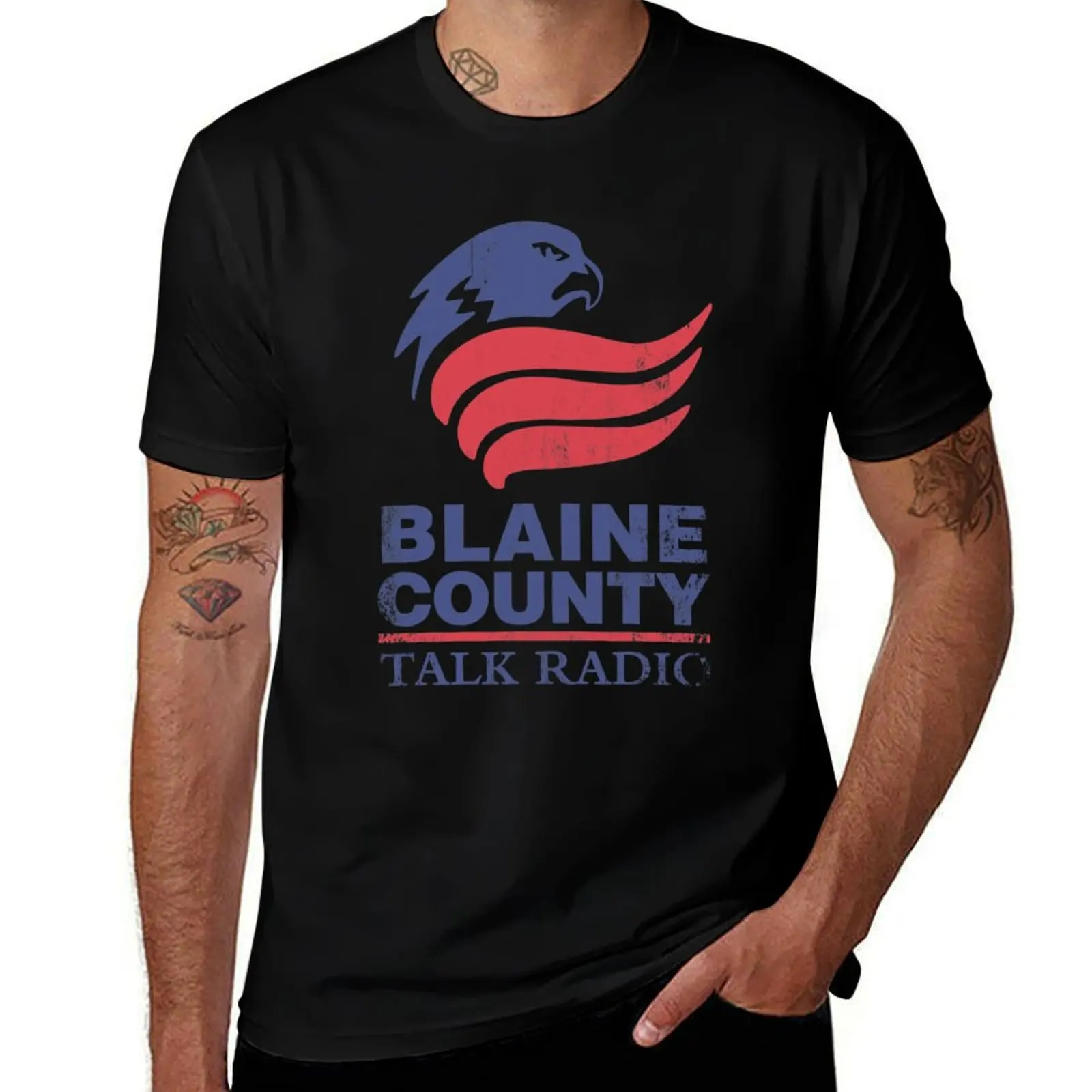 

men cotton Talk County quality luxury brand Radio shirts cotton man shirt t 100% T-Shirt t shirts high cotton t Blaine