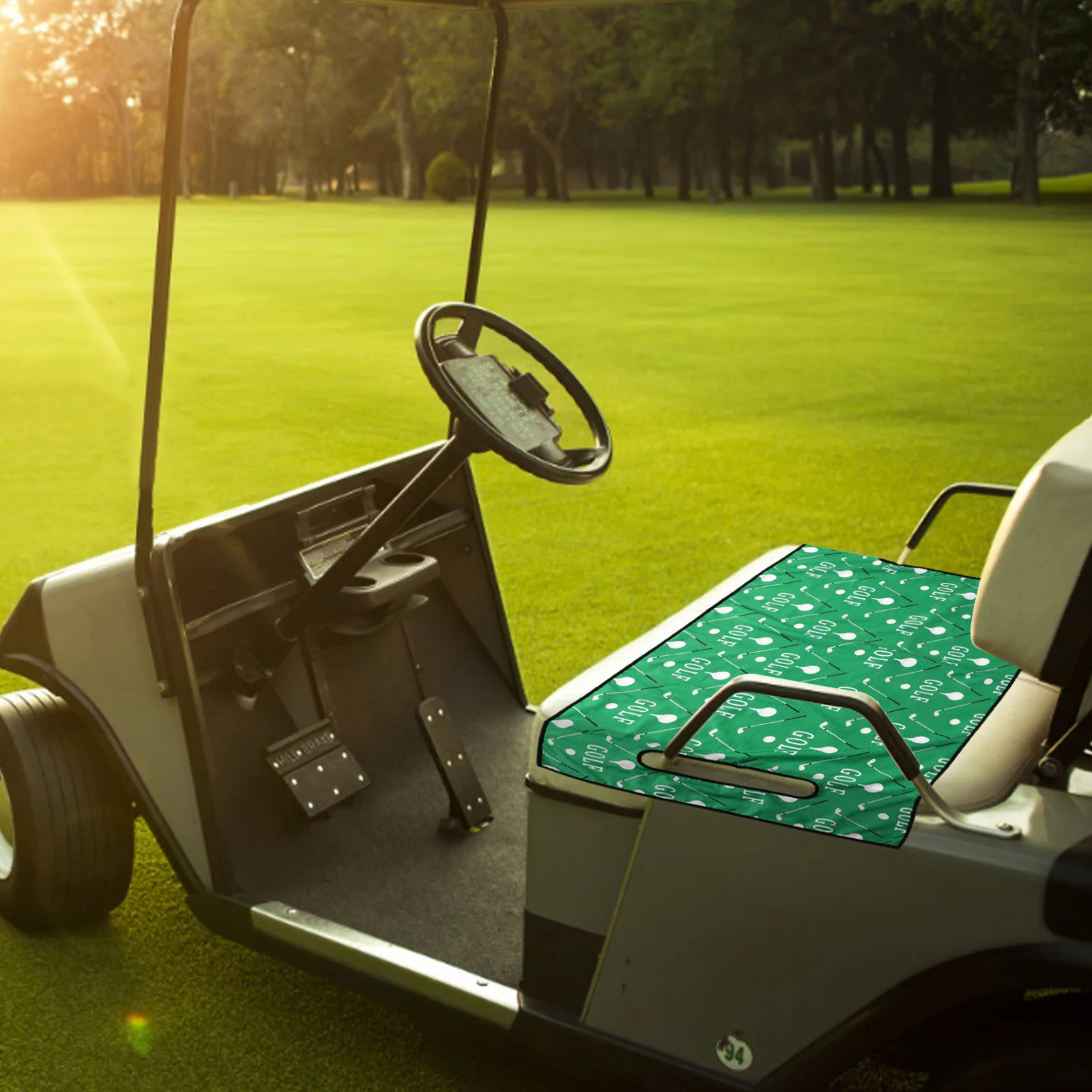 

Golf Cart Seat Cover Scratch Resistant Breathable Polyester Protector 133x99cm Replacement Seat Cushion Golf Buggy Accessories