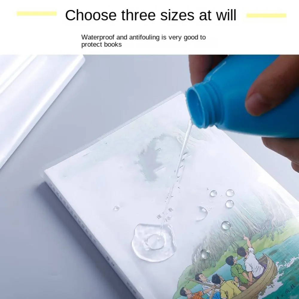 10 Sheets A4 Clear Book Wrap Transparent Waterproof Book Protector Cover Dirt-proof Self Adhesive Notebook Protector Wrap