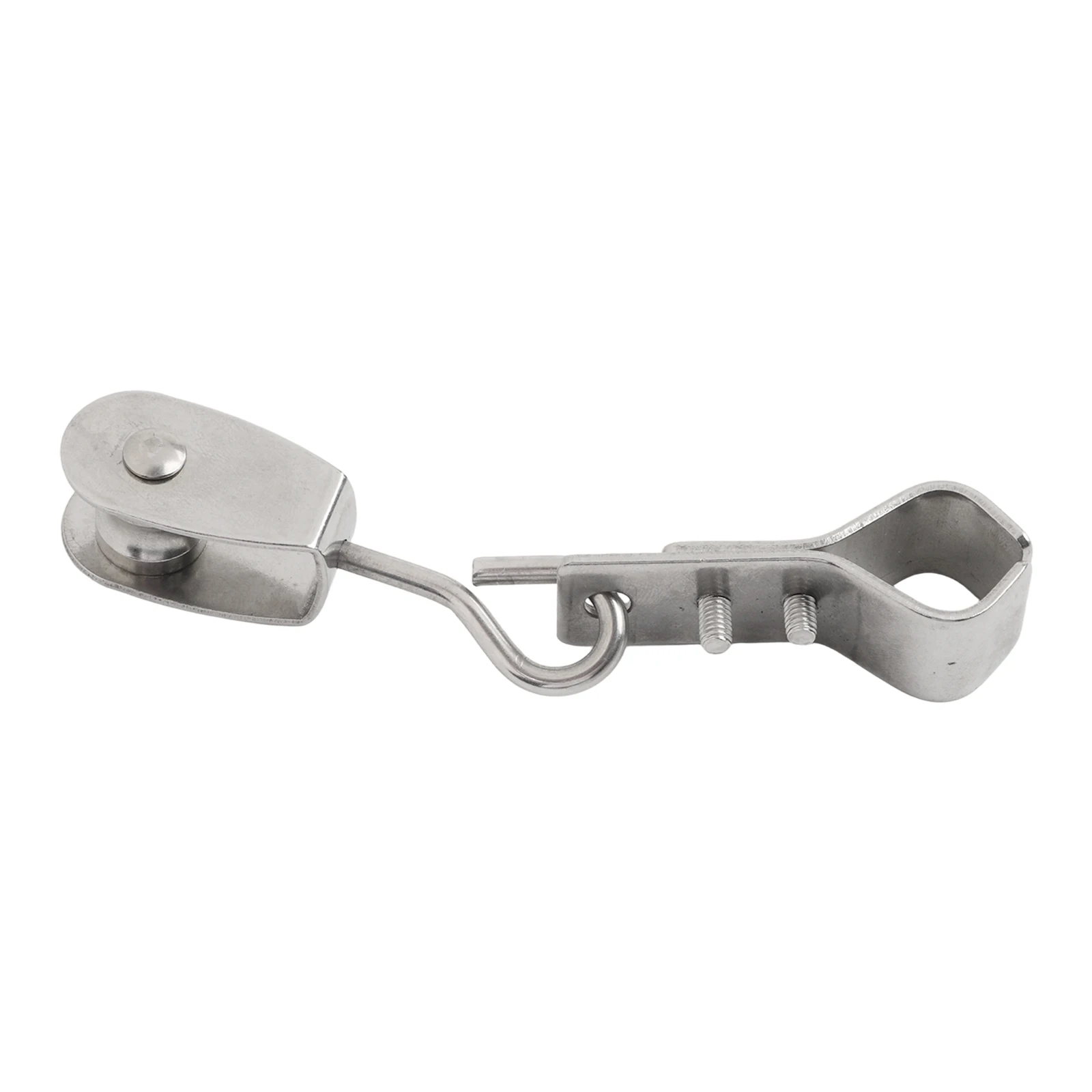 Stainless Steel Pulley and Clamp Kit Designed for Shade Sail Installation on Pipes Measuring 15mm to 25mm Outer Diameter