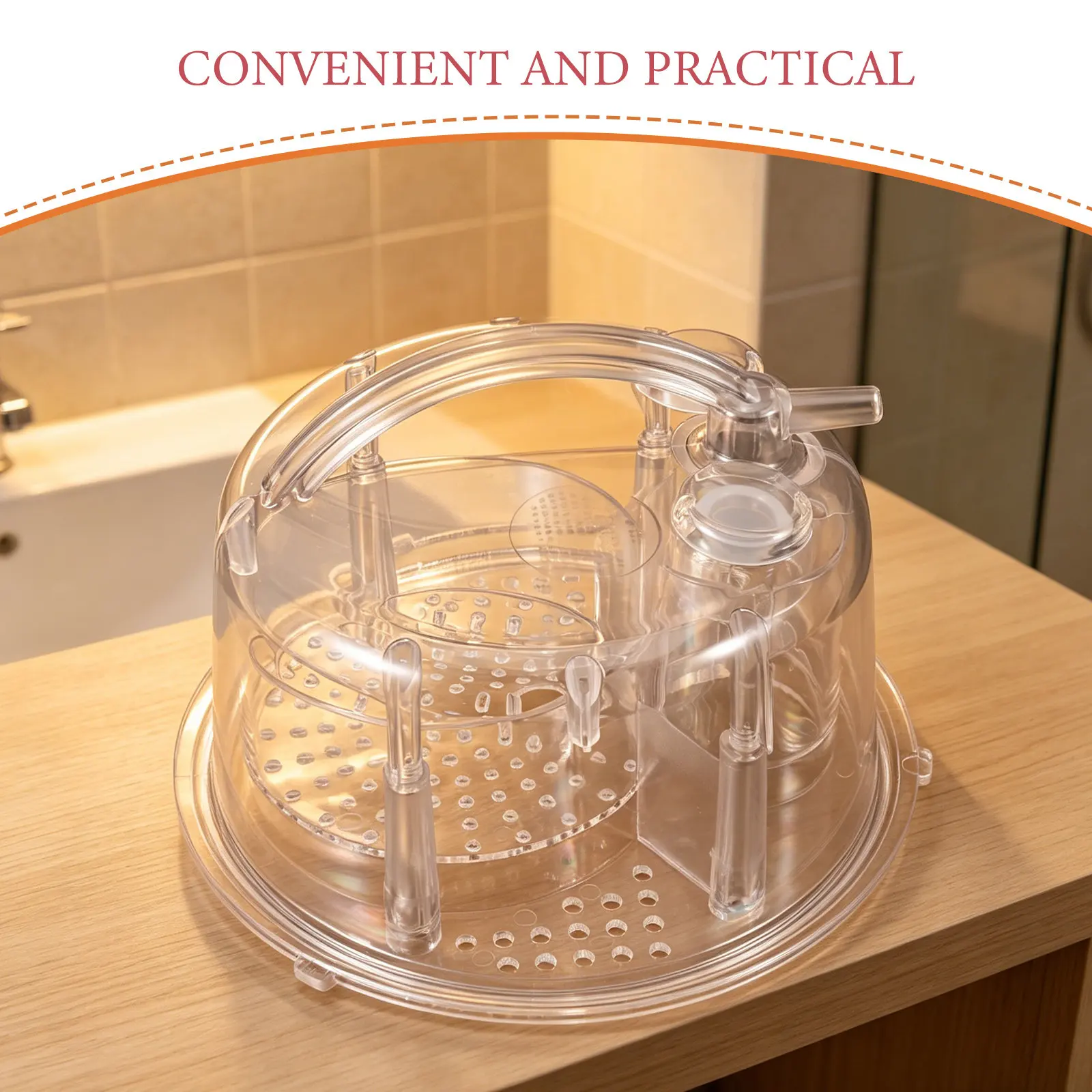 Clear Heat Resistant Sauna Steamer Lid Replacement High Dome Cover for Universal Household Steam Therapy Device Transparent