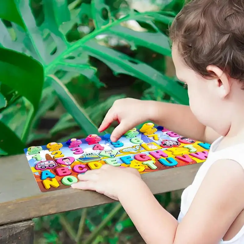 Houten Montessori Speelgoed Alfabet Nummer Vorm Leren Puzzel Voorschoolse Educatief Verjaardag Cadeaus Voor Peuters