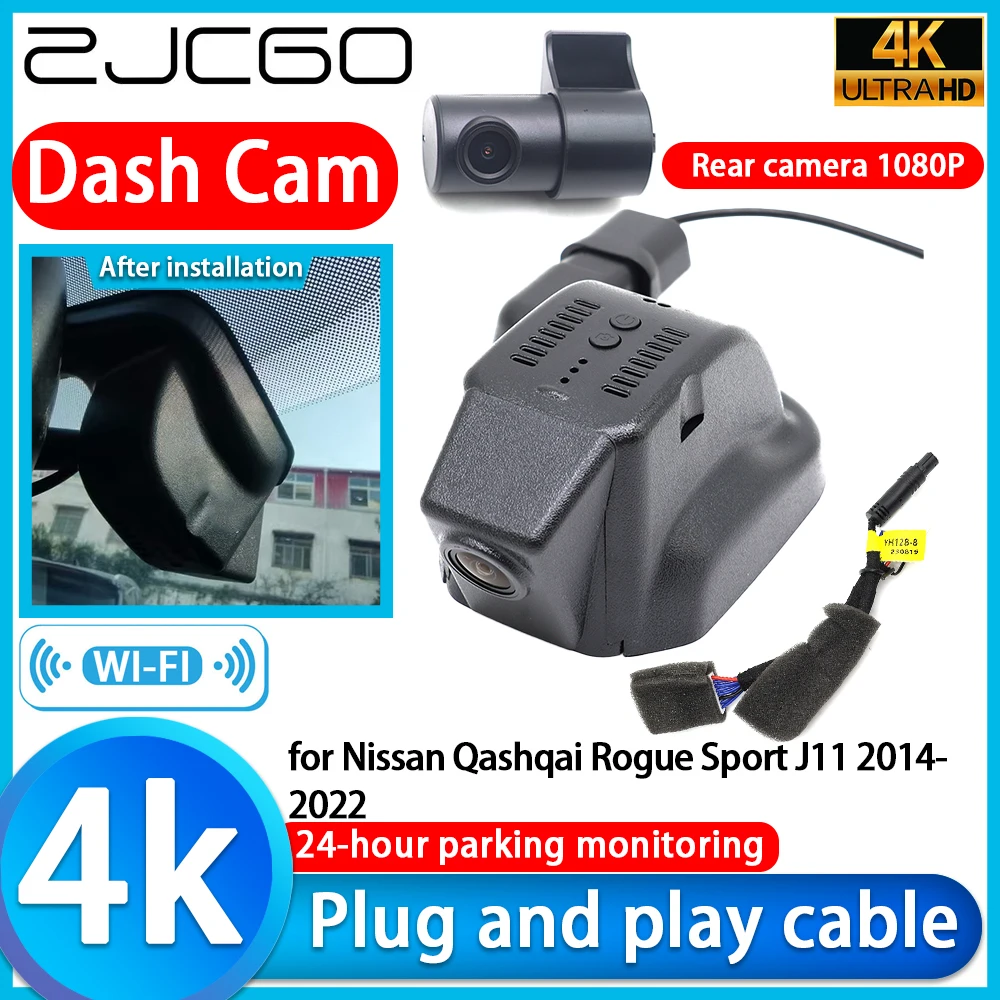 for Nissan Qashqai Rogue Sport J11 2014-2022 Wifi 4K DVR Dash Cam Camera Lens Video Recorder Night Vision Parking Monitor