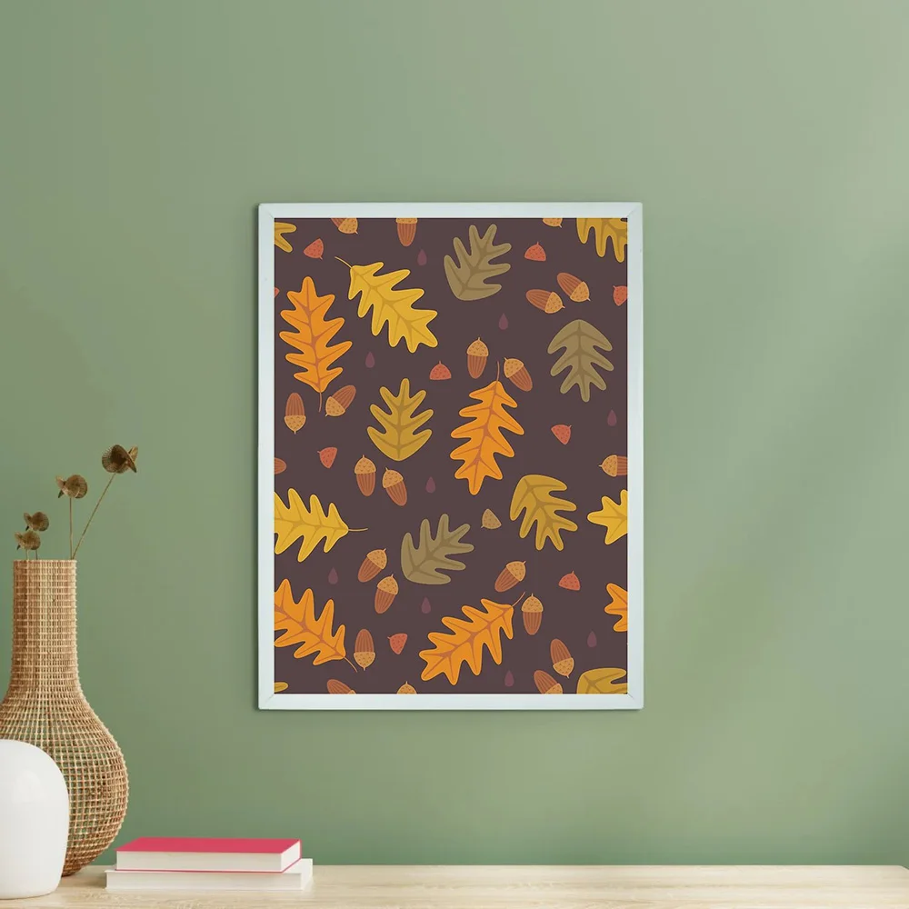 غير المؤطرة سقوط يترك قماش جدار الفن الخريف ديكور المنزل صورة طباعة ريفي الغابات طبيعة المشهد أشجار الغابات هدية #6