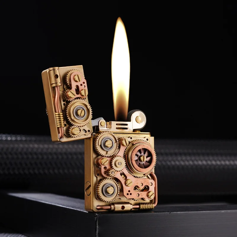 

Зажигалка Zorro в стиле стимпанк, механическая креативная керосиновая зажигалка из чистой меди, индивидуальный мужской подарок
