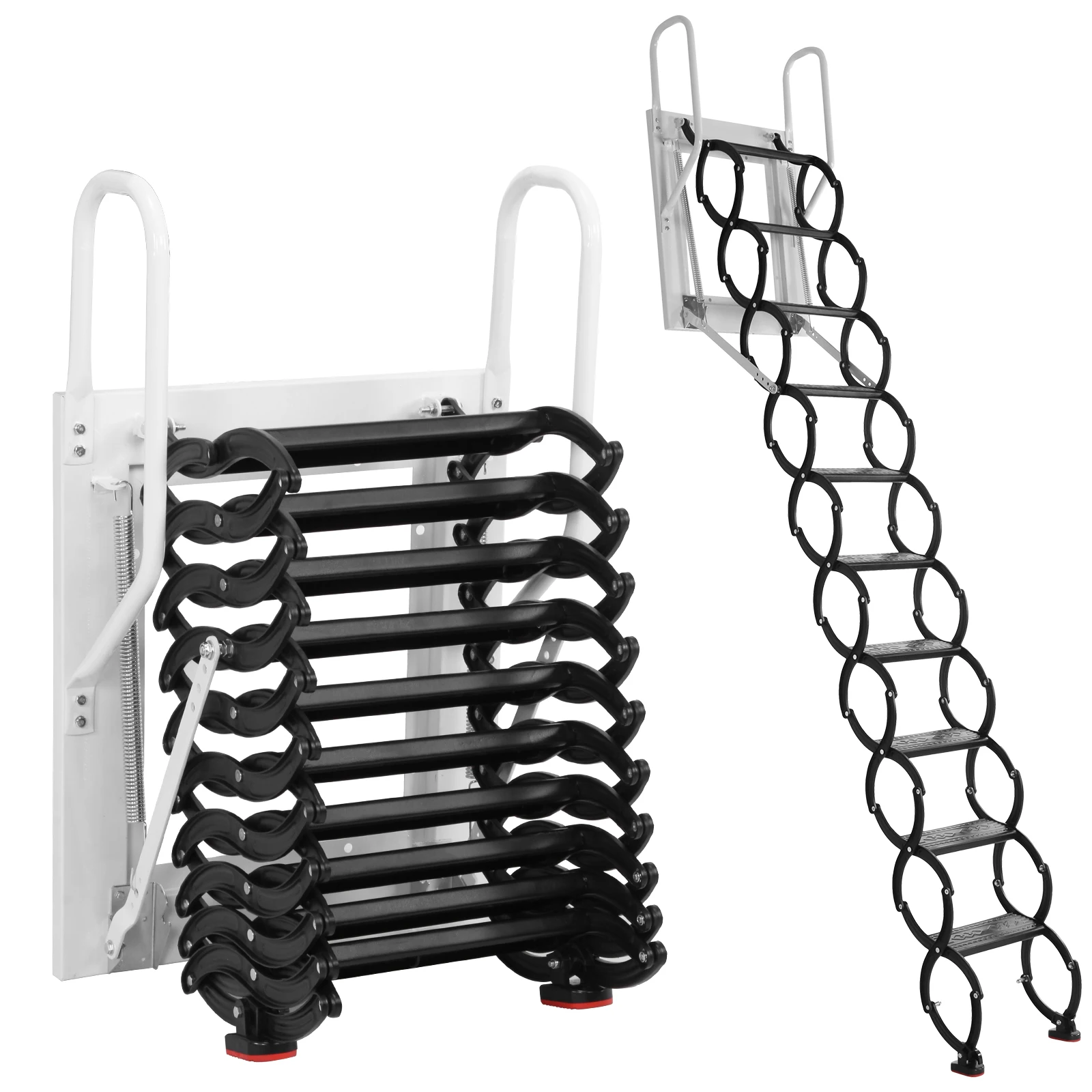 

Скрытая выдвижная лестница для чердака, экономящая пространство, складная, грузоподъемность 200 кг, для гаражей/кровель/подвалов