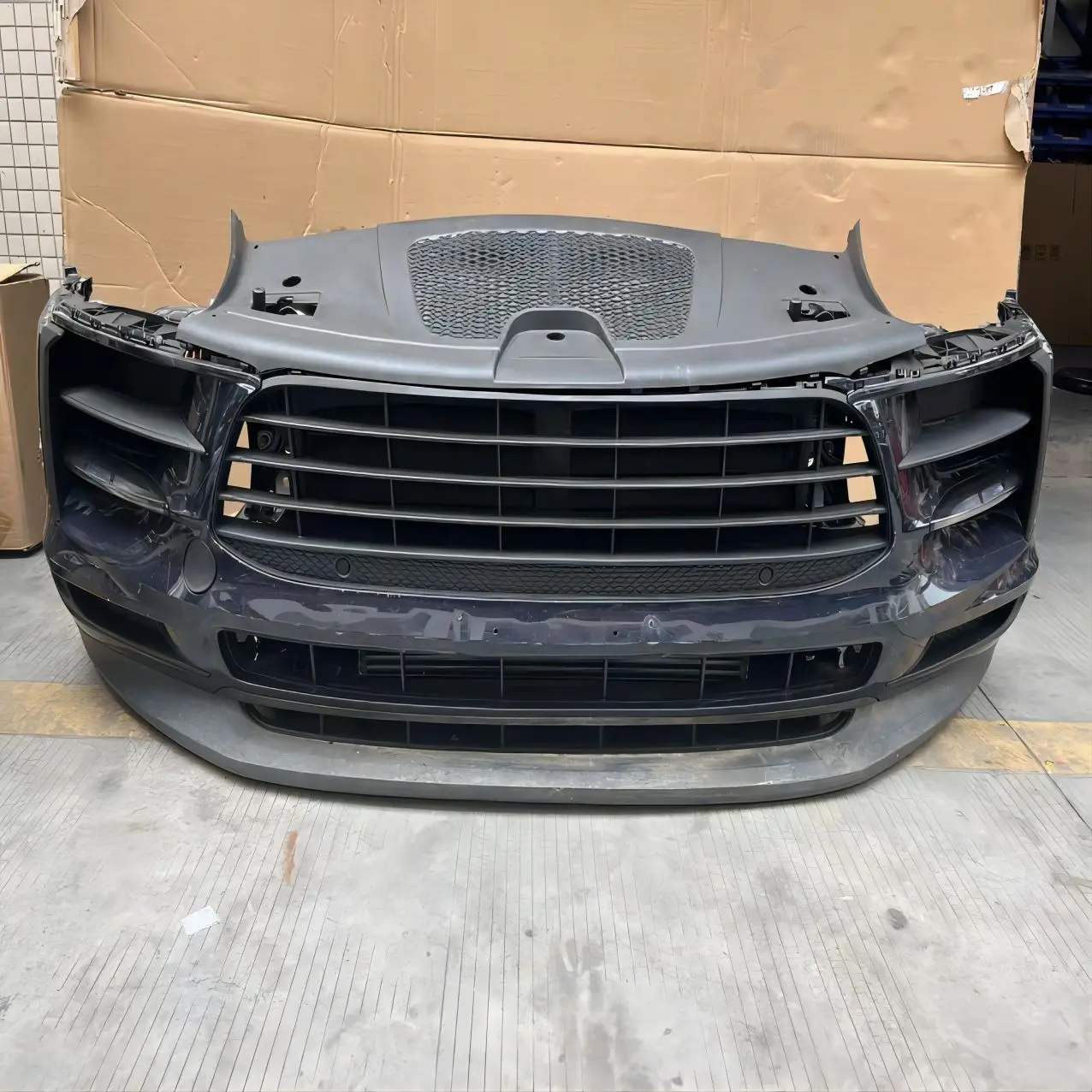 

Macan Original Used Bumper for porsche 95b Complete Front Nose Accessories 2015 2016 Macan Front Bumper Assembly
