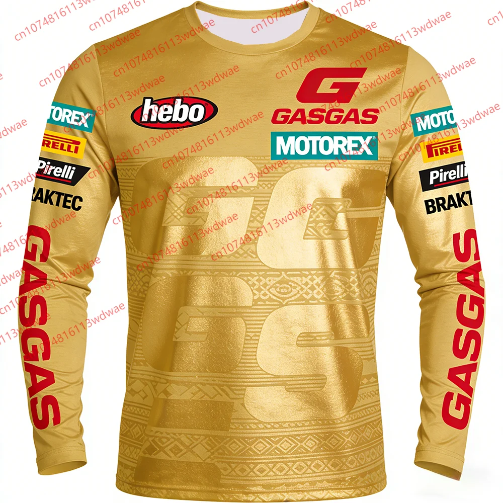 Jersey de Motocross GASGAS 2026 Premium Hebo Motorex para Hombre, Secado Rápido, Transpirable, para Pilotos Profesionales y Entusiastas, Camiseta para Niños