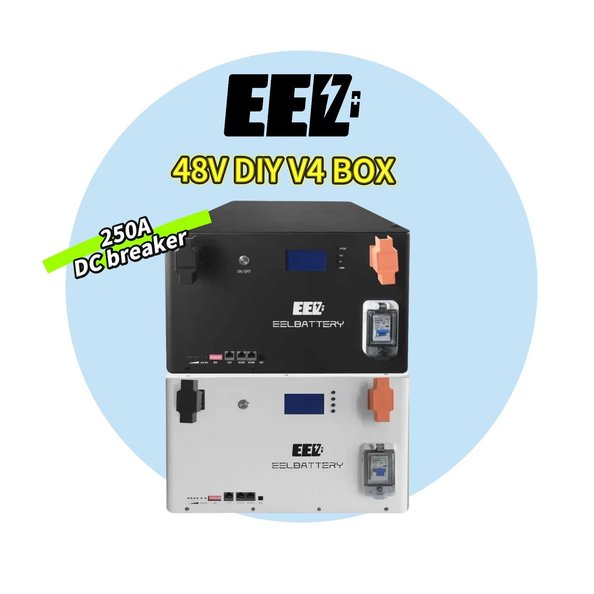 

USA Stock 48v EEL 16S 280Ah 314Ah DIY V4 Battery Kit With 200A BT SEP BMS With Breaker For Storage Battery LiFePO4 Battery Pack