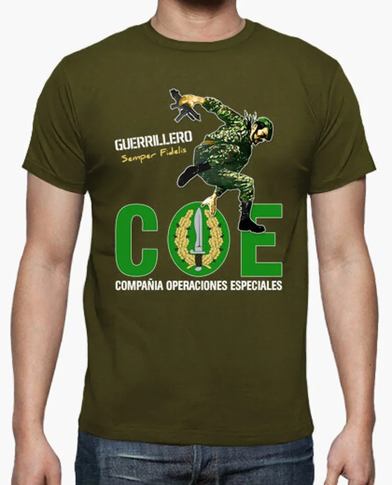 Guerrillero COE Operaciones Especiales Españolas Men T-Shirt Short Sleeve Casual Cotton O-Neck Summer Tees