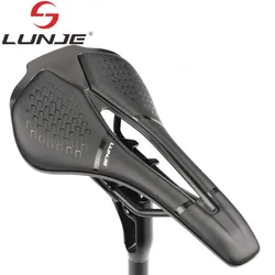 LUNJE 118g Carbon Fiber Saddle Pack Super Light Leather Cushions Ultra Lighter Weight Lightweight 137x252mm for MTB Bike Parts