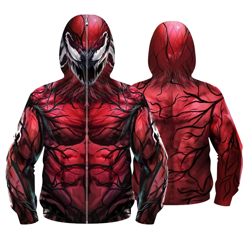 Hot Sale Boys Zipper Face Hoodies Sweatshirt Children Spider Iron Hero Printing Jackets Baby Boy Spring Autumn Coats 2-15 Years