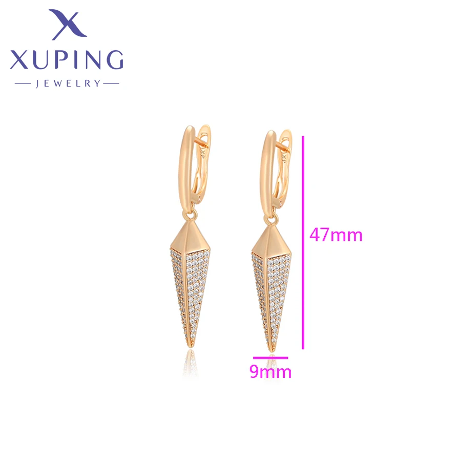 Xuping Jewelry Trendy New Arrival Copper Alloy Earrings Gold Color Earring for Women Lady Jewellery Gift X000852494