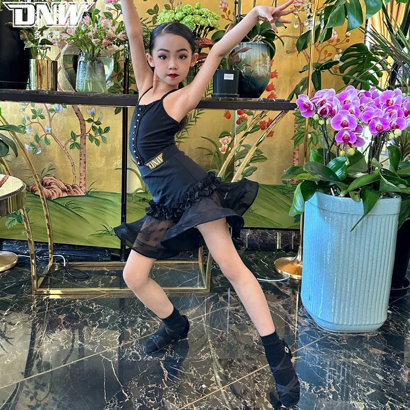 abito-da-ballo-latino-personalizzato-per-bambine-rumba-cha-cha-cowboy-samba-e-danza-del-toro-completo-per-allenamento-e-performance-di-gruppo