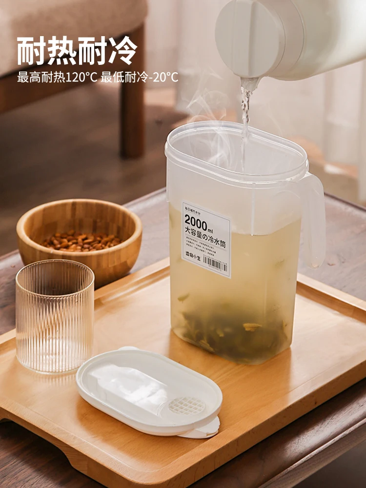 Refrigerator, cold water kettle, household large capacity cold water cup, high-temperature resistant beverage bucket