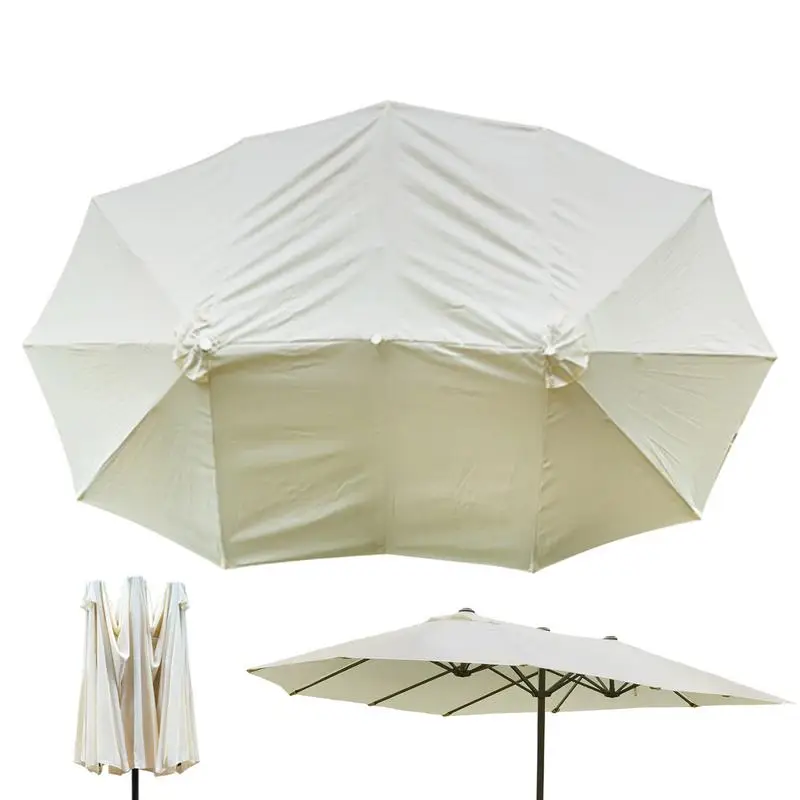 12-Rib Umbrella Top Fabric Cover Waterproof Outdoor Replacement Canopy Sunproof Patio Umbrella Top Cover For Beach Umbrella