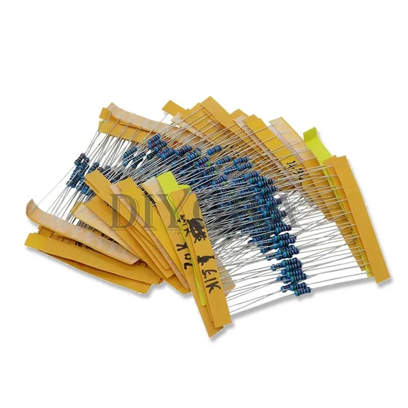 24Values*10pcs=240PCS 1/4W 0.25W 1% 4.7k-68k Metal Film Resistor Component Diy Kit Package